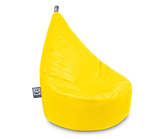Poltrona estofada em couro sintético para interior HAPPERS Amarelo