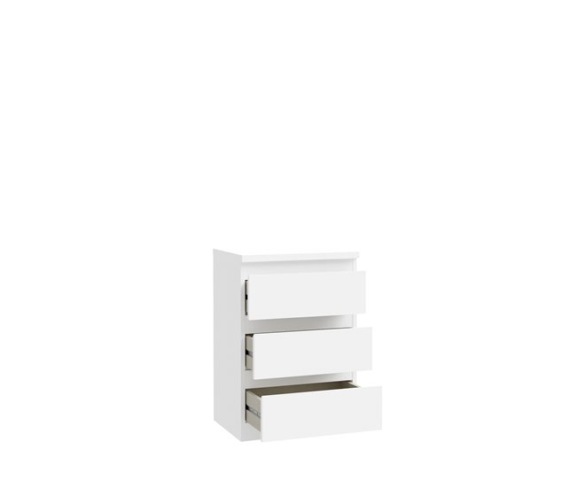 Mesa de cabeceira 3 gavetas NEVADA II Branco