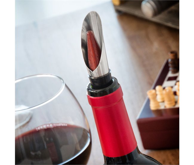 Conjunto de Acessórios para Vinho e Xadrez IG115540 Castanho