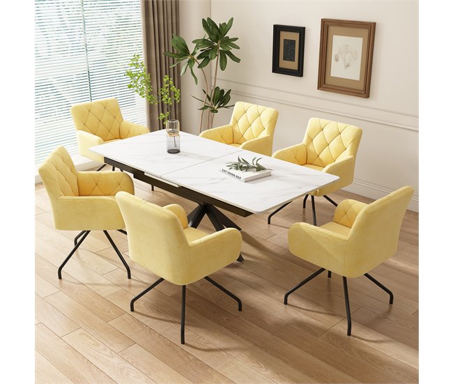 Cadeiras de jantar Amarelo