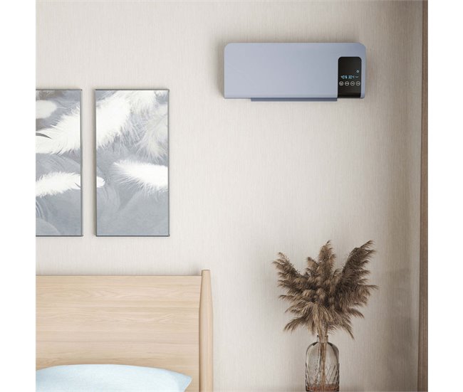 Aquecedor Elétrico de Parede ABS HOMCOM Cinza