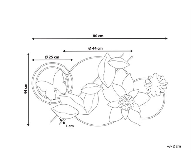 Beliani Decoração de parede THORIUM Multicor