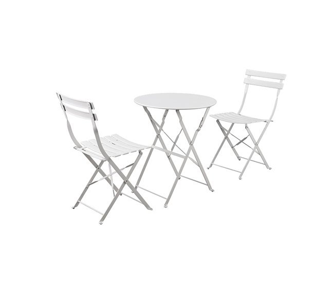 Conjunto de mesa e cadeiras de jardim dobráveis Teresa Branco