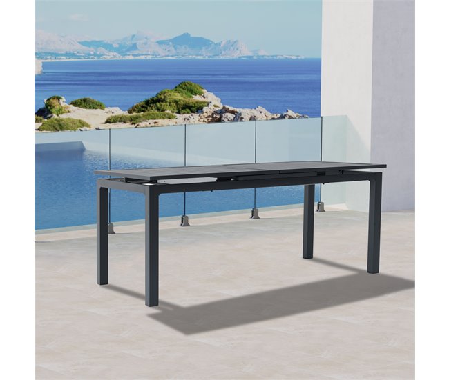 Mesa de jardim extensível ORION cinzento escuro Cinza Escuro