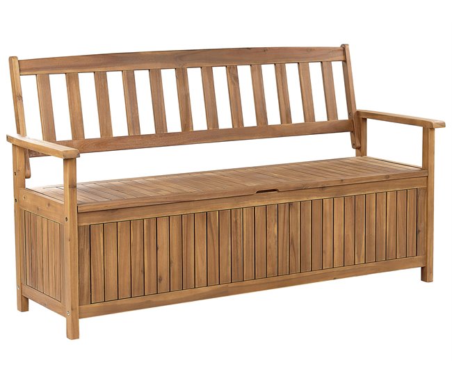 Beliani Banco Madera de acacia SOVANA 160x60 Vermelho