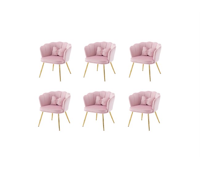 Conjunto de 6 candeirâoes de veludo