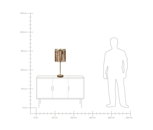 Beliani Candeeiro de mesa SABARI Castanho