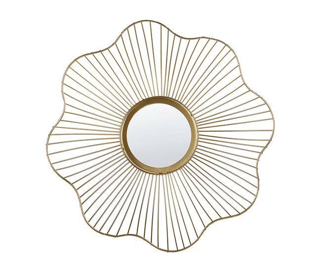 Beliani Espejo decorativo SENS Dourado