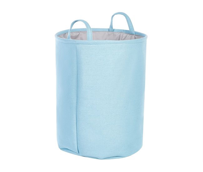 Beliani Cesto de roupa ARCHA Azul Claro