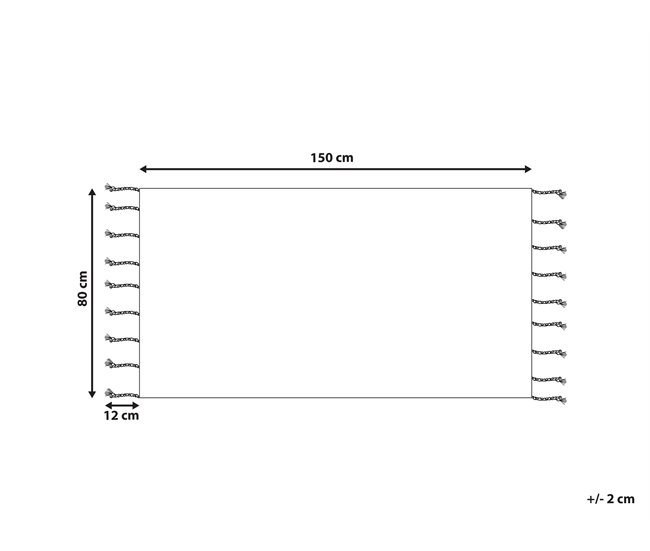 Beliani De tejido plano CORUM 80x150 Bege