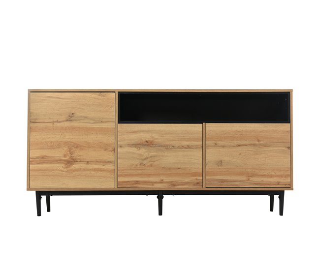 Aparador de mdf com 3 portas Natural