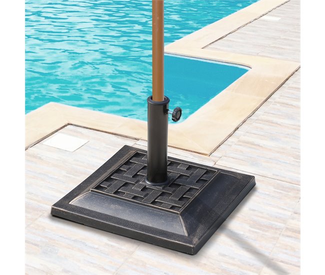 Base para Chapéu de Sol Resina Outsunny 44x44 Multicor