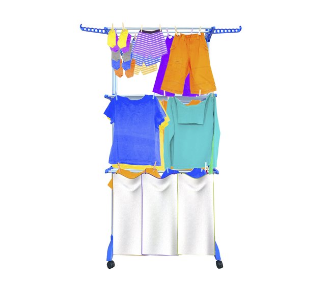 Varal XXL Dobrável Premium Slim Nyana Home | 4 Níveis Azul