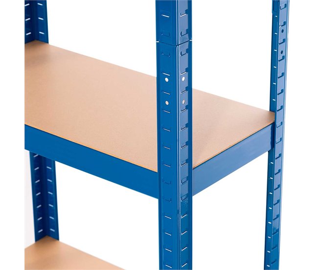 Pack 2 Prateleiras Metálicas com 4 Prateleiras Ajustáveis 60 Azul