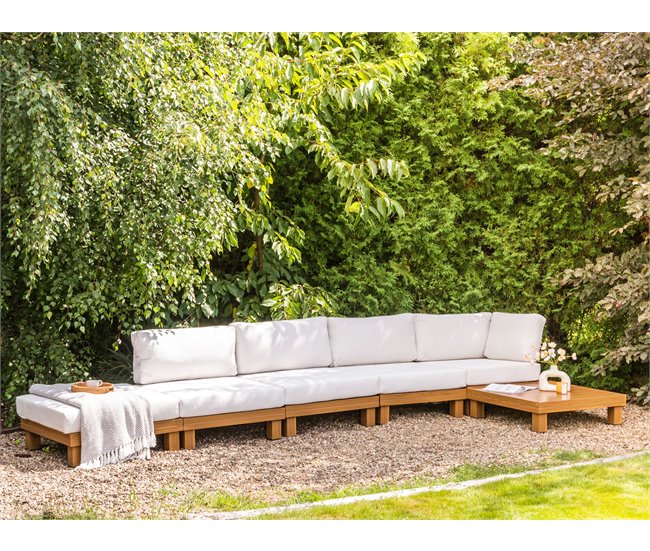 Beliani Conjunto lounge SANZA Branco