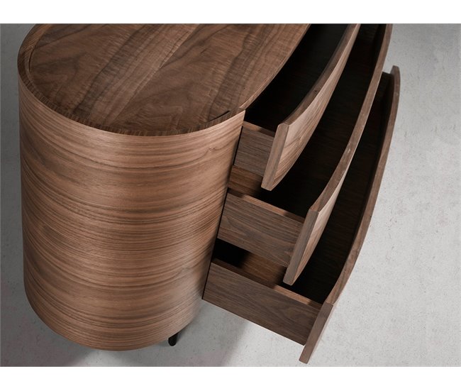 ANGEL CERDA Cómoda nogal y acero negro (copia) 135 Nogal