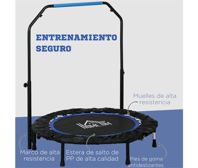 Trampolim Fitness Aço, PP e Tecido Oxford HOMCOM Azul