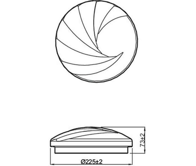 Candeeiro de teto Shell Branco