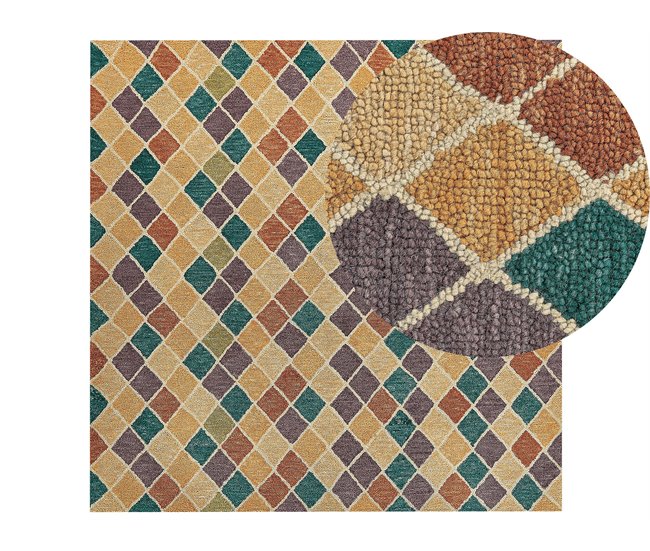Beliani Pelos curtos KESKIN 200x200 Multicor