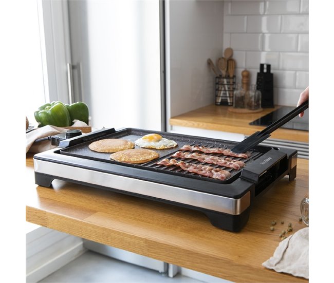 Grelha eléctrica Tasty&Grill 2000 Inox MixStone Cecotec Preto