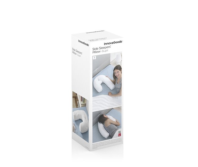 Almofada Ergonómica de Postura Lateral U Wellness Relax Branco