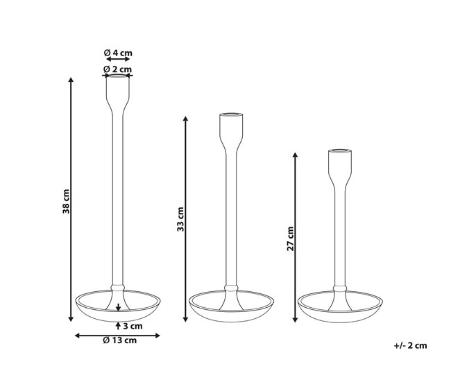Beliani Candelabro LIWUNG Dourado