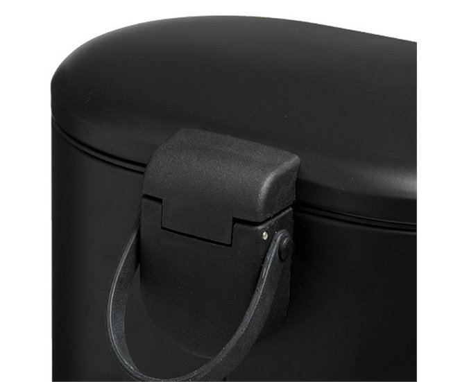 WELL HOME - Balde de pedal Siliflex em aço inoxidável Preto