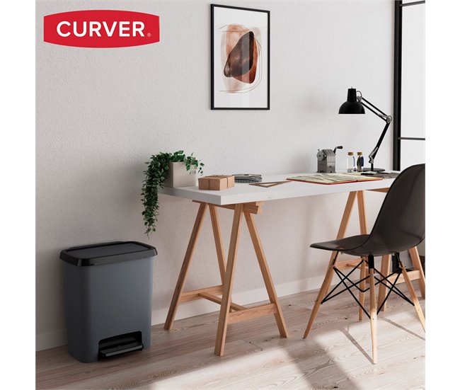 Curver Caixote do lixo Compatta 25L Cinza