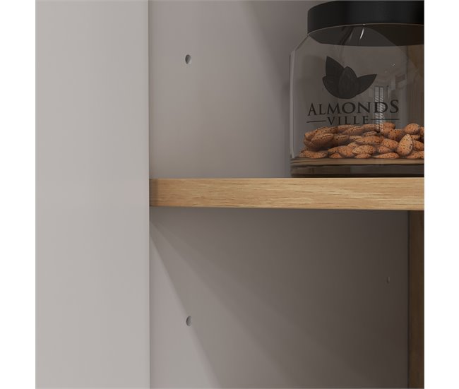 Armário de Cozinha Melamina de Madeira HOMCOM, casa - cozinha Branco