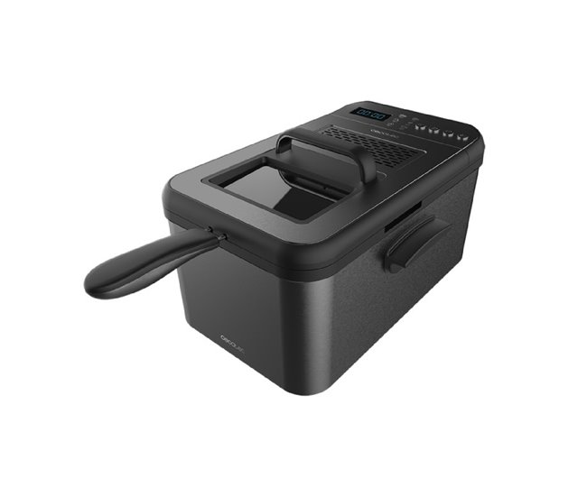 Fritadeira Cecotec CleanFry Luxury 3000 Dark com óleo Cinza