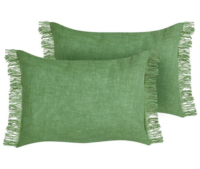 Beliani Almofada decorativa MABA Verde