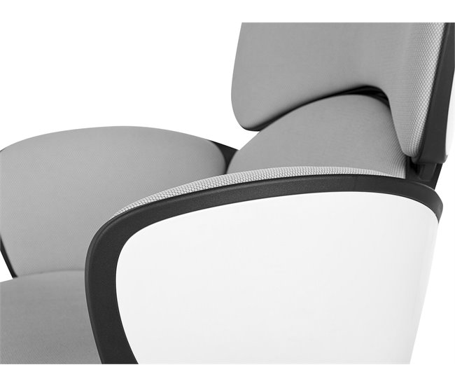 Beliani Silla de oficina SPLENDID Cinza Claro