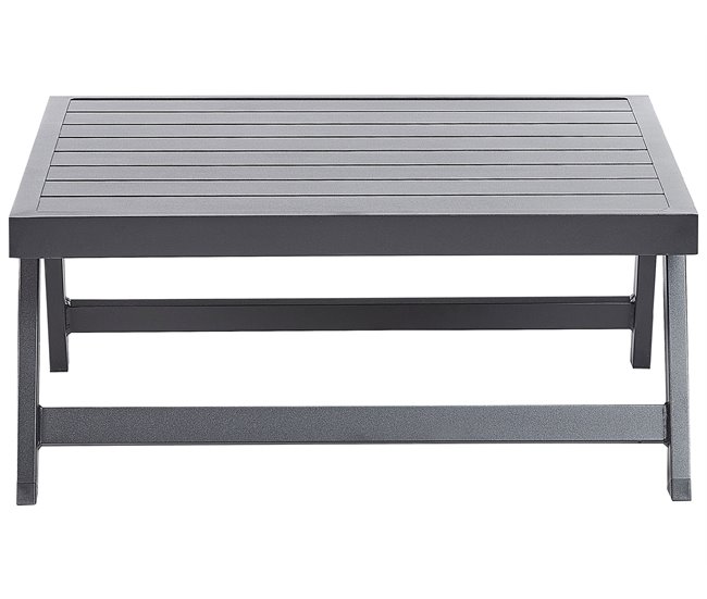 Beliani Conjunto lounge COCCORINO Cinza Escuro