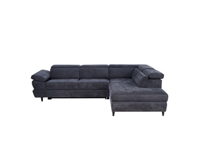 Sofá de canto OMEGA com cama cor antracite Antracite