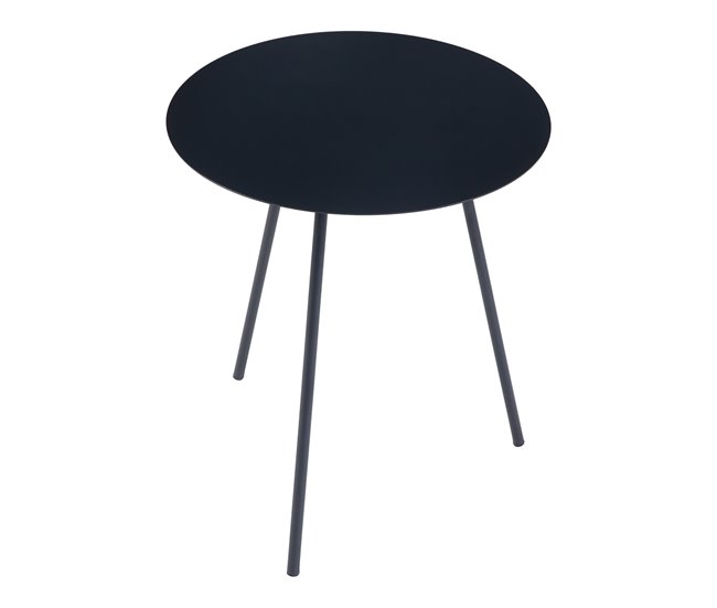 Mesa de apoio redonda Sula 3 pés metal [en.casa] 40x40 Preto