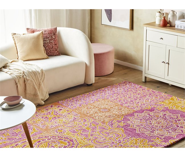 Beliani Vintage AVANOS 140x200 Mostarda