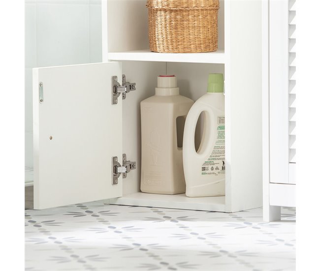 Móvel de casa de banho alto 2 portas e 2 gavetas STR10-W SoBuy Branco