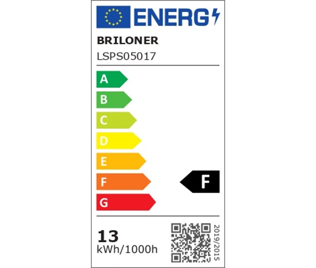 Plafon KADA LED 1 14W 34cm quadrado marca BRILONER  Preto