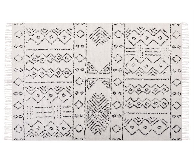 Beliani Pelos curtos ALKENT 140x200 Branco/ Bege