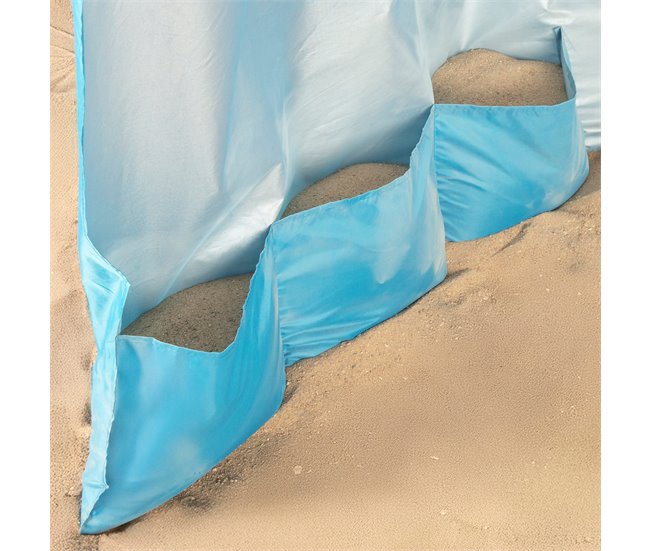 Aktive Guarda-sol de praia corta-vento de 8 nervuras Azul