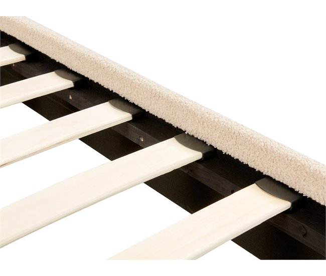 Beliani Cama com estrado Bouclé FLAYAT 193x215 Bege