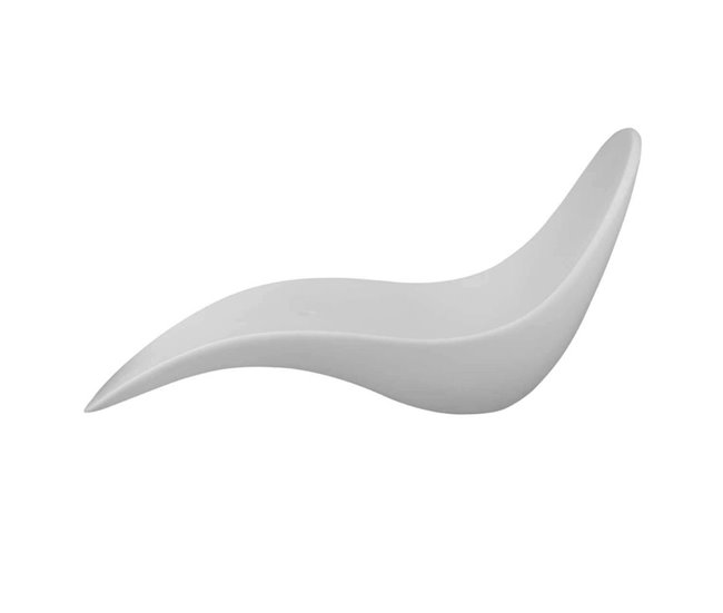 Espreguiçadeira De Jardim Em Plástico Branco Sined Sdraio Concetta Branco