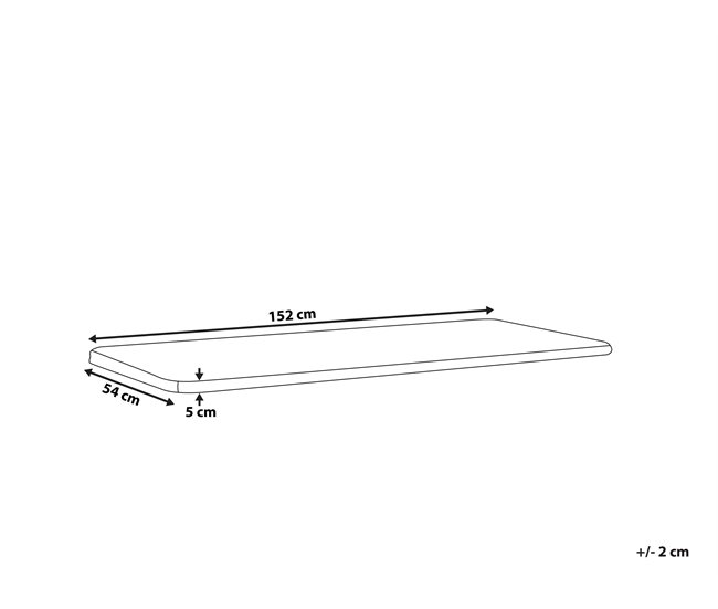 Beliani Almofada de assento para exterior VIVARA 152x54 Vermelho