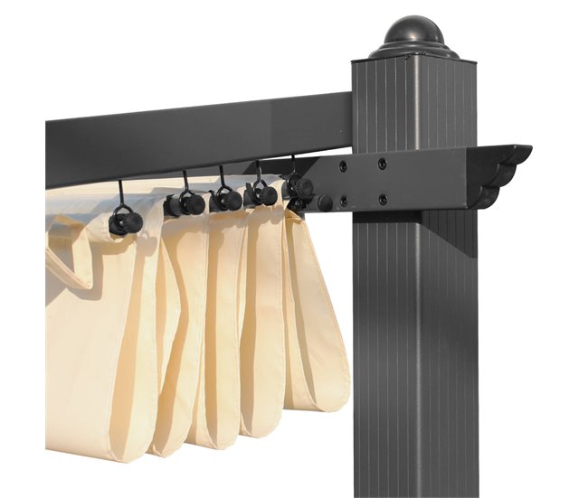 Tenda de jardim de parede, pérgula de alumínio Murum , 355x290 Branco