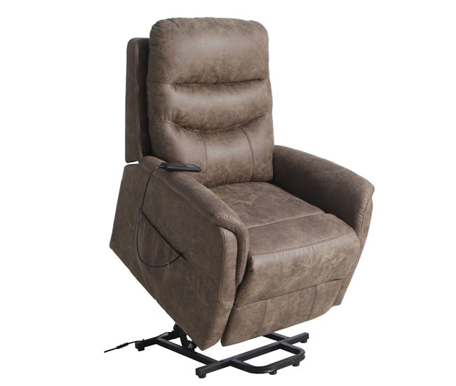 Cadeirão CORL relax elétrico LIFT UP e massagem castanho Castanho