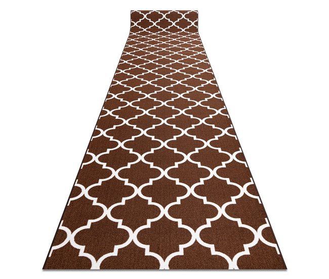 PASSADEIRA BASE ANTIDESLIZANTE TREVO MARROQUINO TRELLIS 30351 80 80x330 Castanho