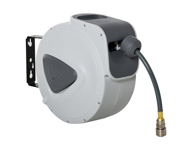 Carretel de Mangueira de Ar Comprimido PVC, PP DURHAND Cinza