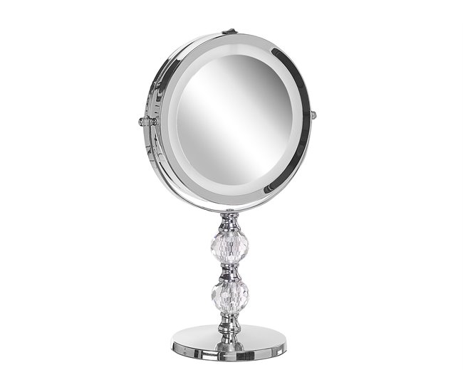 Beliani Espelho de maquilhagem CLAIRA 18x18 Cinza