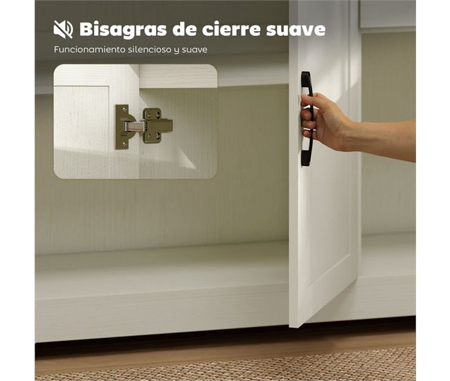 Aparador Melamina de Madeira, MDF HOMCOM Cru