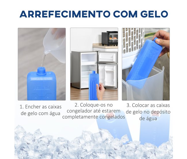 Ventilador de Torre ABS e PP HOMCOM Branco